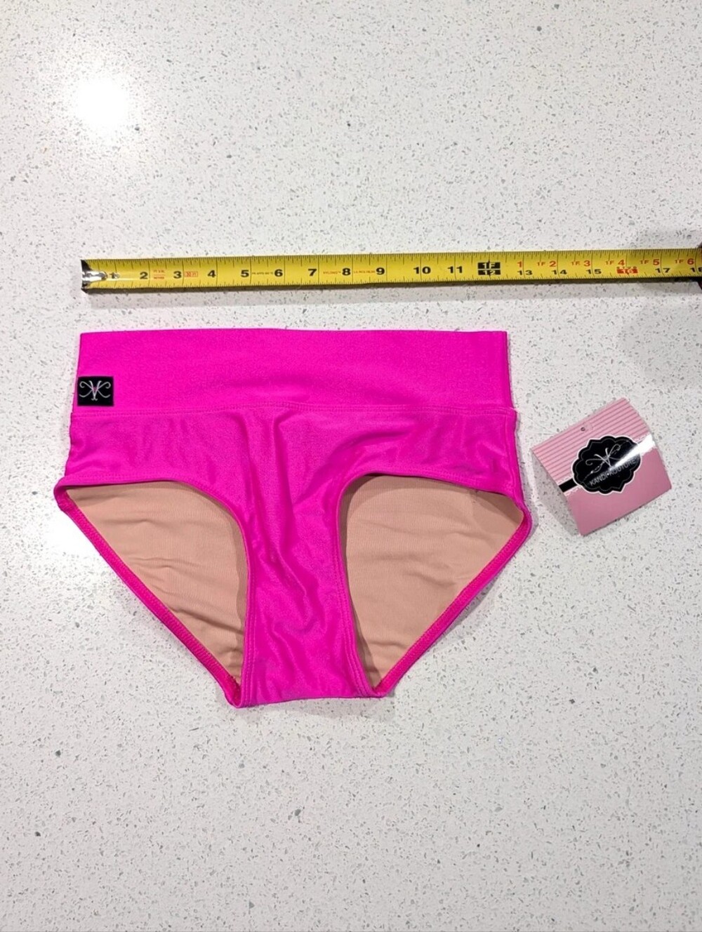 Kandi Kouture X Small TXS 0/2 Dance Ballet Pageant Briefs NEON HOT PINK Msrp $45